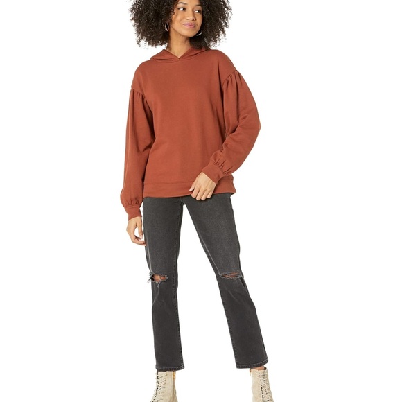 Madewell Women’s Pleat Sleeve Sunken Hoodie Sweater Size S - Picture 12 of 12